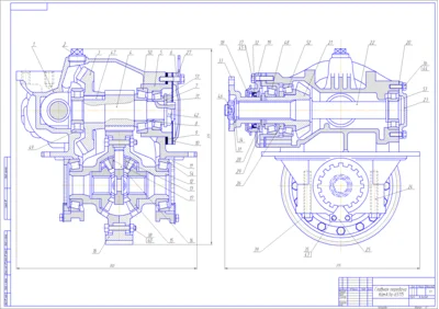 Drawing Main gear KAMAZ-65115