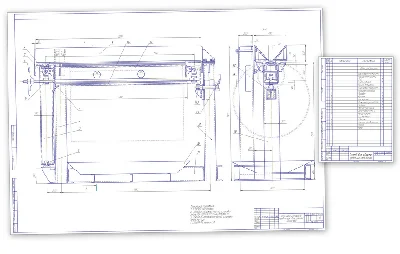 Drawing of stand to assembling shells longitudinal