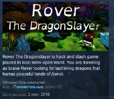 Rover The Dragonslayer STEAM KEY REGION FREE GLOBAL