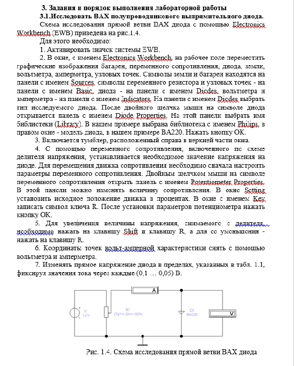 ТИУ Физические основы электроники Лабораторная № 1