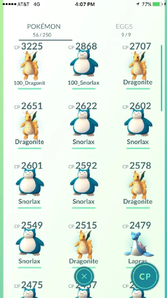 30 lvl Account Pokemon GO Dragonite Snorlax Gyarados