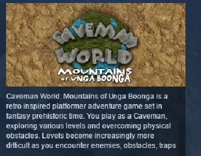 Caveman World Mountains of Unga Boonga STEAM KEY GLOBAL