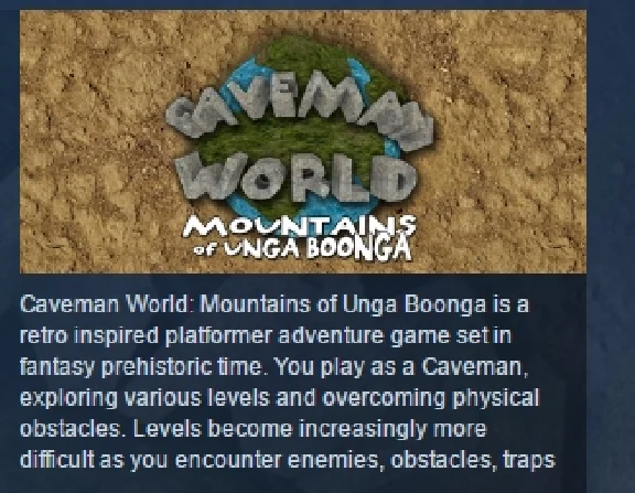 Caveman World Mountains of Unga Boonga STEAM KEY GLOBAL