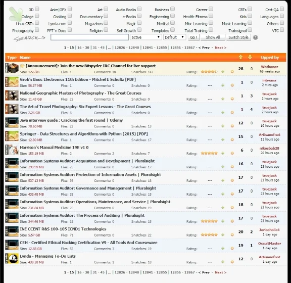Invites to private torrent tracker Bitspyder.net