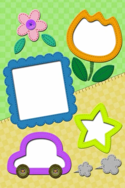 Детский фотоальбом 1 - комплект цифровых шаблонов PSD