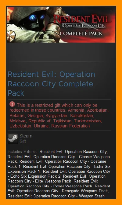 Resident Evil Operation Raccoon City Complete /Steam RU