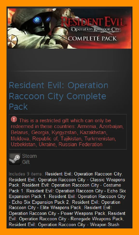 Resident Evil Operation Raccoon City Complete /Steam RU