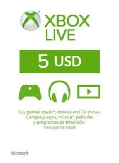 XBOX LIVE 5 USD GIFT CARD US - SUPERDISCOUNTS