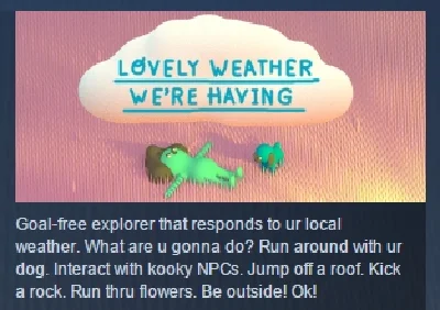 Lovely Weather We´re Having STEAM KEY REGION FREE ROW