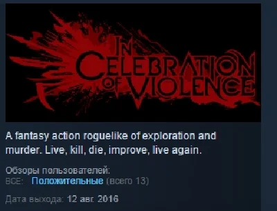 In Celebration of Violence STEAM KEY REGION FREE GLOBAL