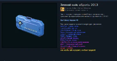 Зимний кейс eSports 2013 (Random оружие) + БОНУС