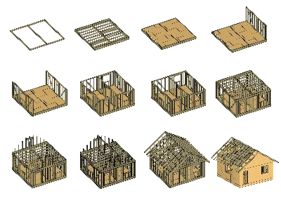 Проект каркасного дома 6х6 (3D модель SketchUp)