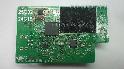Dumps chips Canon G2400 printer to reset 5B00