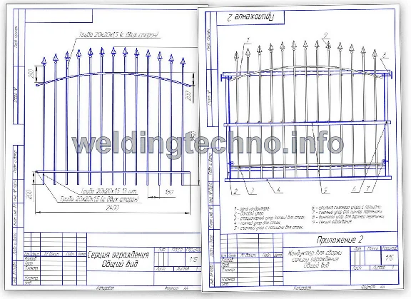 Thesis welding. Assembling and welding of the fence