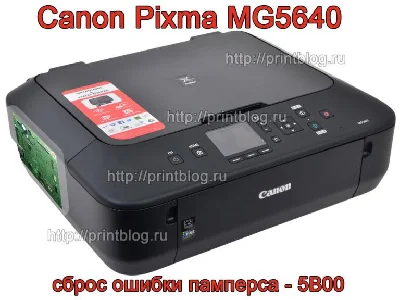 Dumps Canon MG5640 printer chips reset 5B00