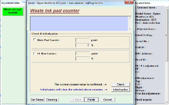 Adjustment program Epson WorkForce 633 All-in-One Print