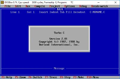 A Russian Guide to Install Turbo C 2.01 on Windows 10