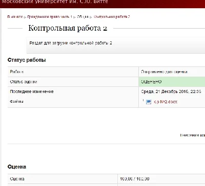 Гражданское право часть 1 Контрольная 2 МУ им.Витте