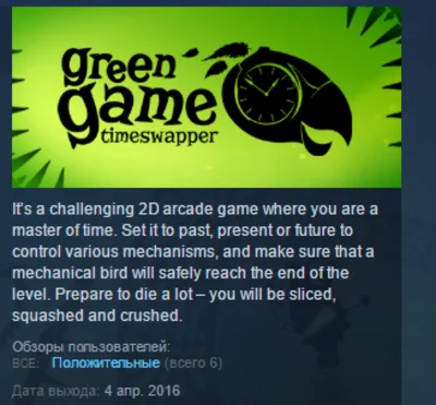 Green Game: TimeSwapper STEAM KEY REGION FREE GLOBAL