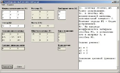 The modified simplex method. Delphi sources.