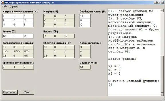 The modified simplex method. Delphi sources.
