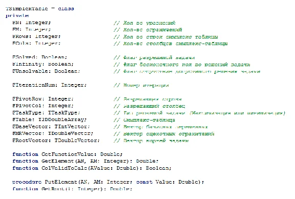 Simplex - method. Delphi sources.