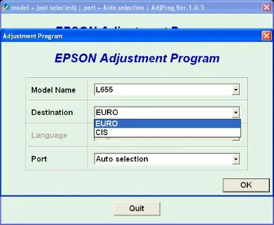Epson ET4550, L655 Adjustment Program