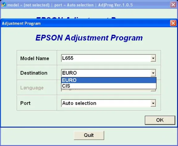 Epson ET4550, L655 Adjustment Program