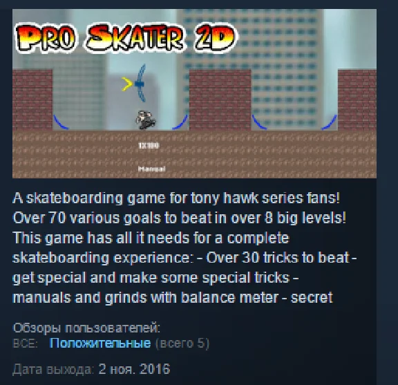 Pro Skater 2D STEAM KEY REGION FREE GLOBAL