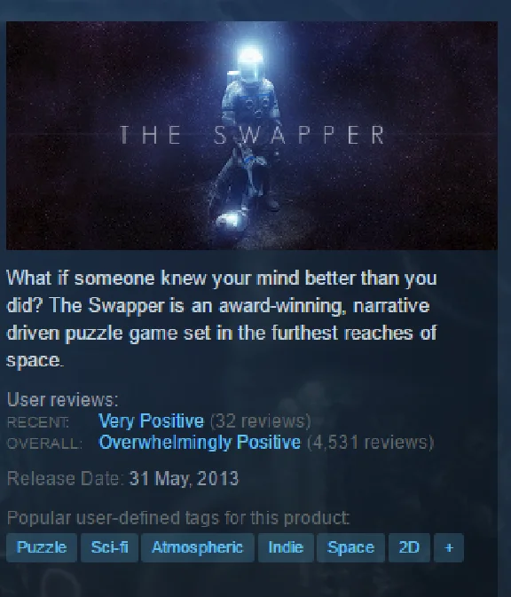 The Swapper STEAM KEY ROW/Region Free/BONUS