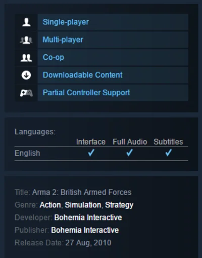 Arma 2 British Armed Forces DLC (Steam KEY/Region Free)