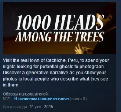 1,000 Heads Among the Trees STEAM KEY REGION FREE GLOBA
