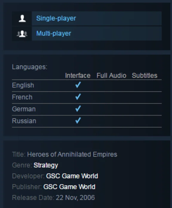 Heroes of Annihilated Empires (Steam KEY / Region Free)