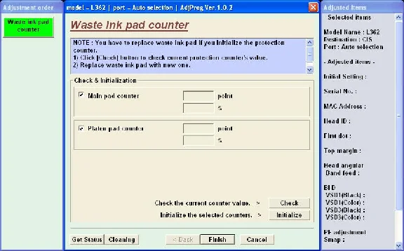 Epson L130, L220, L310, L360, L365 Adjustment Program
