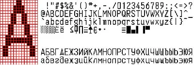Font of thermal printer VKP-80, version 1