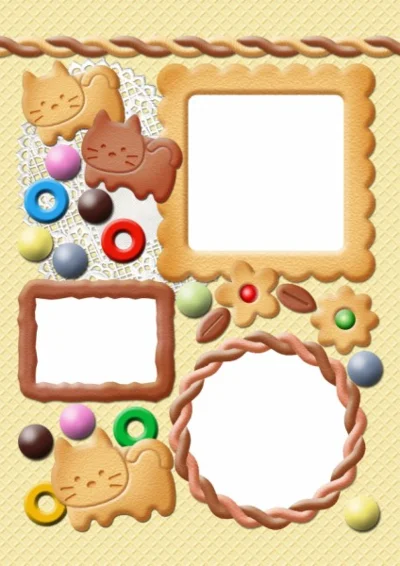 Детский фотоальбом Печение - комплект цифровых шаблонов