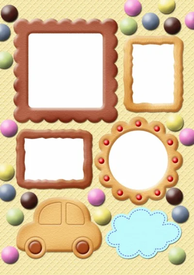 Детский фотоальбом Печение - комплект цифровых шаблонов
