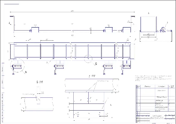 Drawing of the stand for welding by the tractor of the