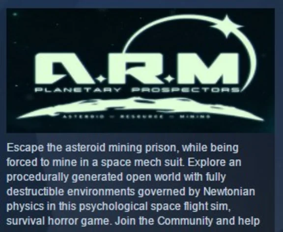 A.R.M. PLANETARY PROSPECTORS EP1 Asteroid Resource Mini