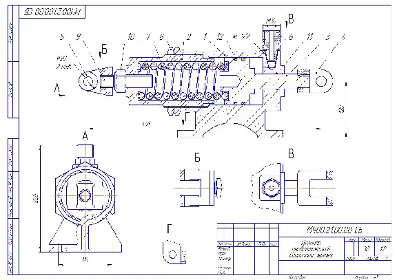 Cylinder pneumatic MCH00.21.00.00 Detailing