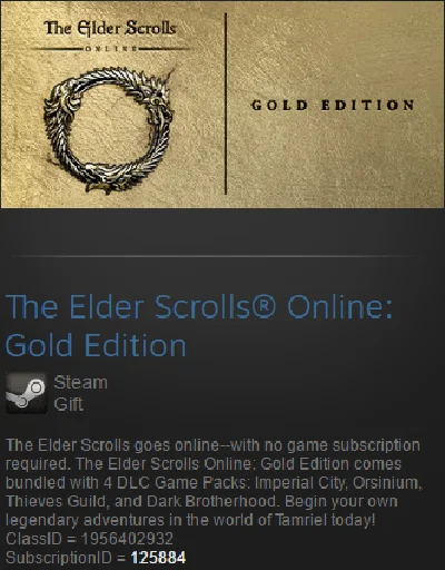 The Elder Scrolls Online Gold Edition (Steam gift/free)