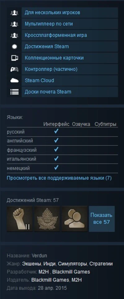 Verdun  (Steam Gift RU/CIS)