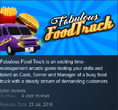 Fabulous Food Truck (Steam KEY / Region free / Global)