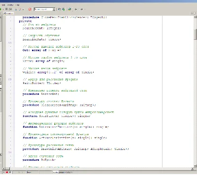 Functions approximation by a neural network. Delphi.