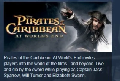 Disney Pirates of the Caribbean: At Worlds ´s End STEAM