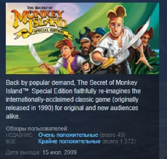 The Secret of Monkey Island: Special Edition STEAM KEY