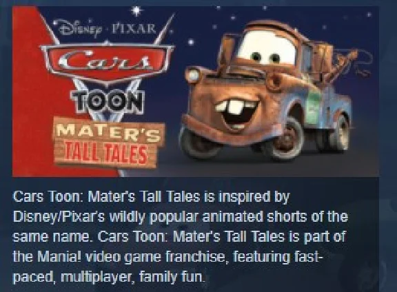 Disney•Pixar Cars Toon: Mater´s Tall Tales 💎 STEAM KEY