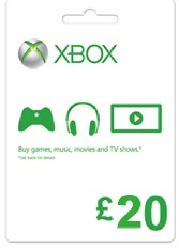 XBOX LIVE GIFT CARD 20 GBP (UK) + BONUS