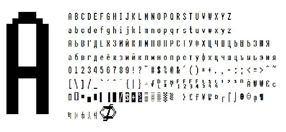 Full set of fonts KKM PRIM-08(ttf) ver. 1-3