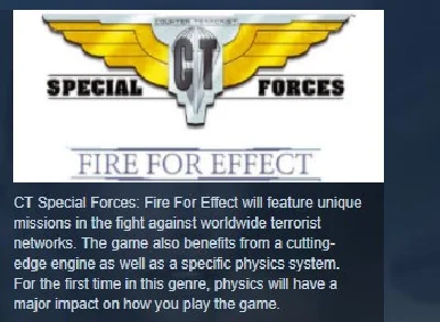 CT Special Forces Fire for Effect STEAM KEY REGION FREE
